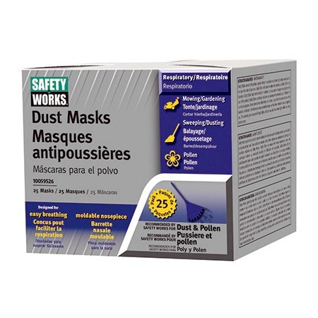 Safety Works 25PK NonToxic Dust Mask 10059526